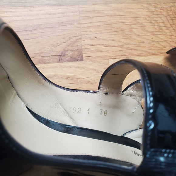 Black Patent Strappy Heels - Picture 6 of 10